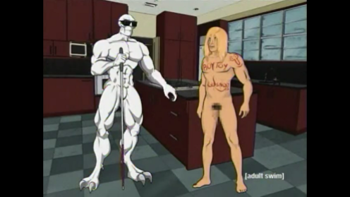 Typical moment in Frisky Dingo.